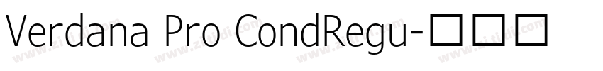 Verdana Pro CondRegu字体转换